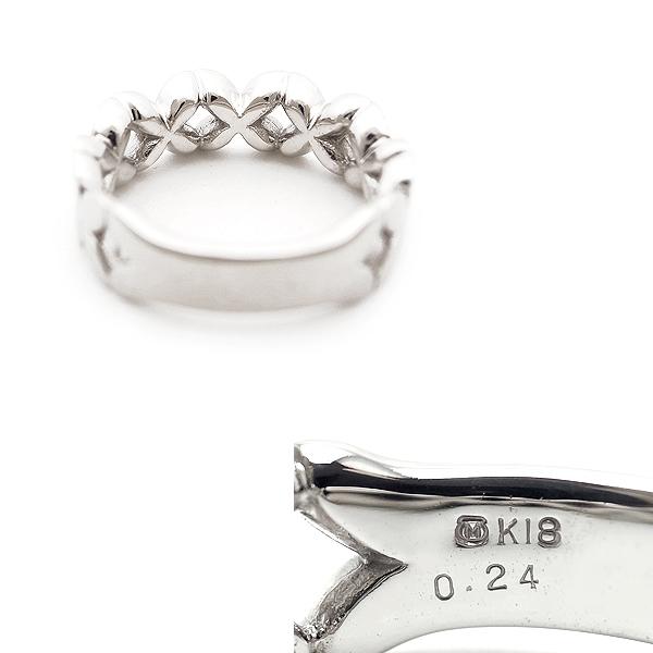 緑屋質屋】ミキモト ダイヤモンド リング フラワーモチーフ 0.24ct