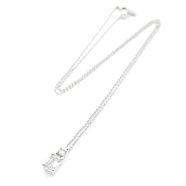 新品　エメラルドカットペンダントネックレス 緑屋質屋】グラフ(GRAFF) エメラルドカット ダイヤモンド