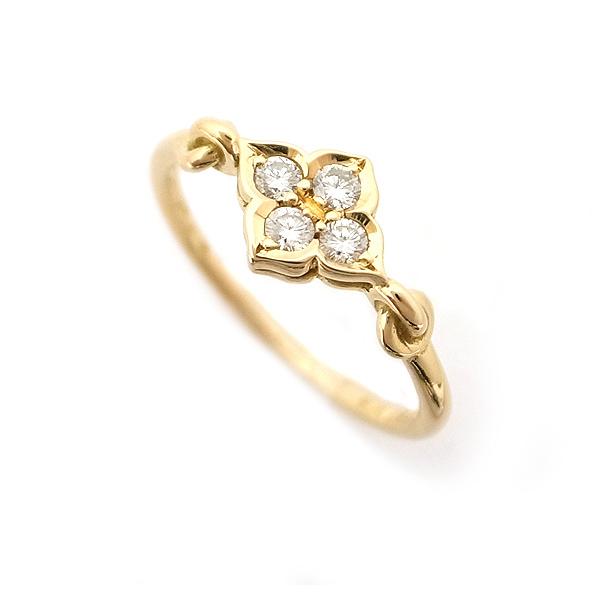 緑屋質屋】カルティエ ロータス リング(ヒンドゥ リング) #48 K18YG  