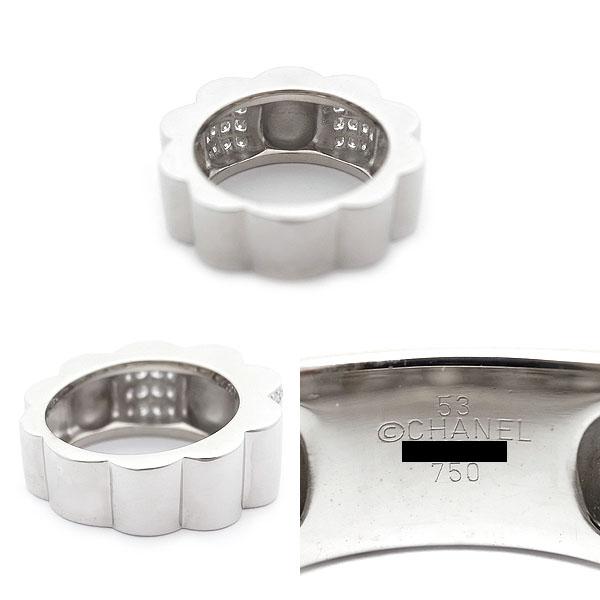 緑屋質屋】シャネル プロフィール ドゥ カメリア リング ラージモデル
