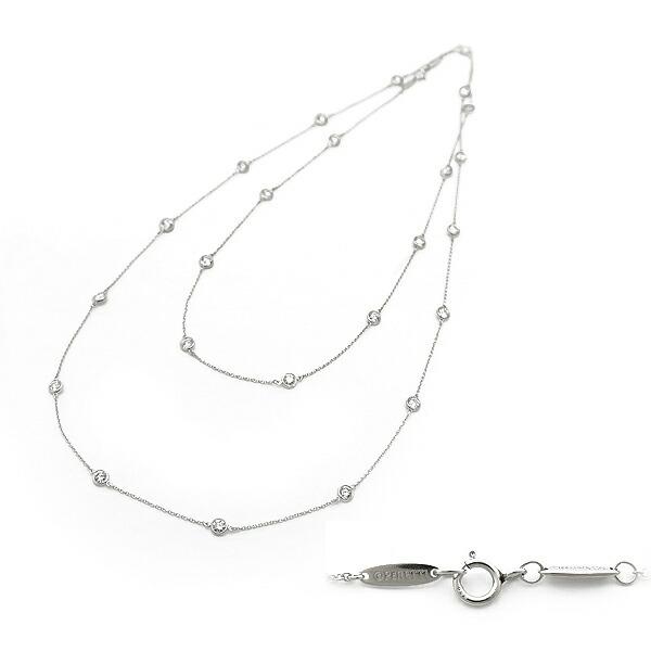 緑屋質屋】ティファニー バイザヤード ネックレス ロング 24Pダイヤ