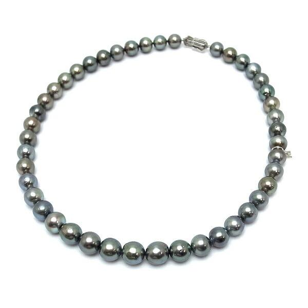 緑屋質屋】ミキモト 南洋ブラックパール ネックレス 8.9mm〜11.6mm