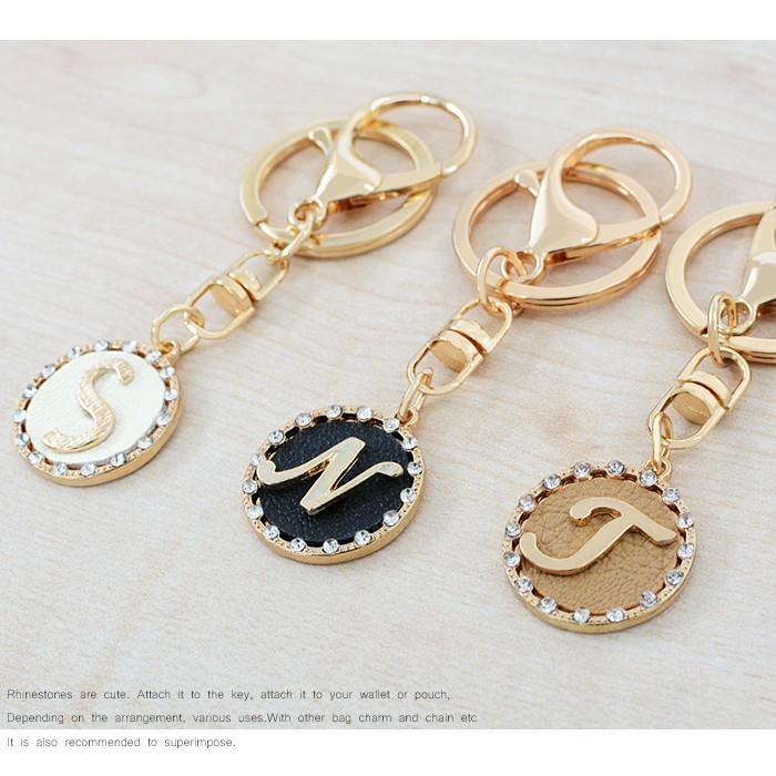 イニシャルチャーム イニシャルキーホルダー バッグチャーム