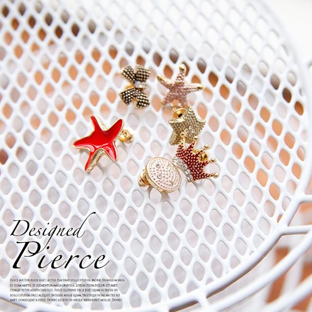 Lulu&berry 夏 ピアス シンプル キャッチ ポストピアス スタッドピアス