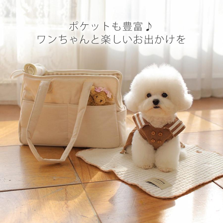 ペットキャリーバッグ おしゃれ 6kg S 小型犬 ベージュ グレー 丈夫