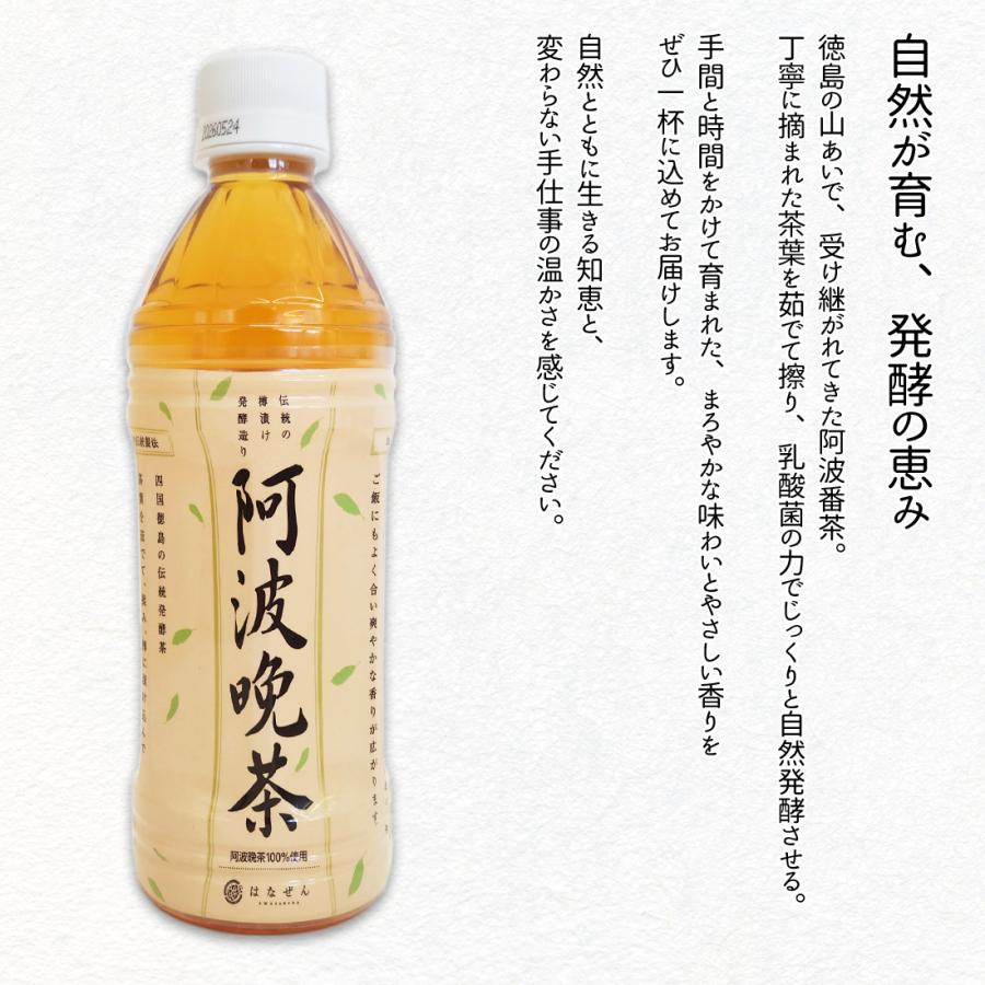 阿波晩茶 ペットボトル 500ml 6本 伝統樽漬 発酵茶 100％ 熟成茶 お茶