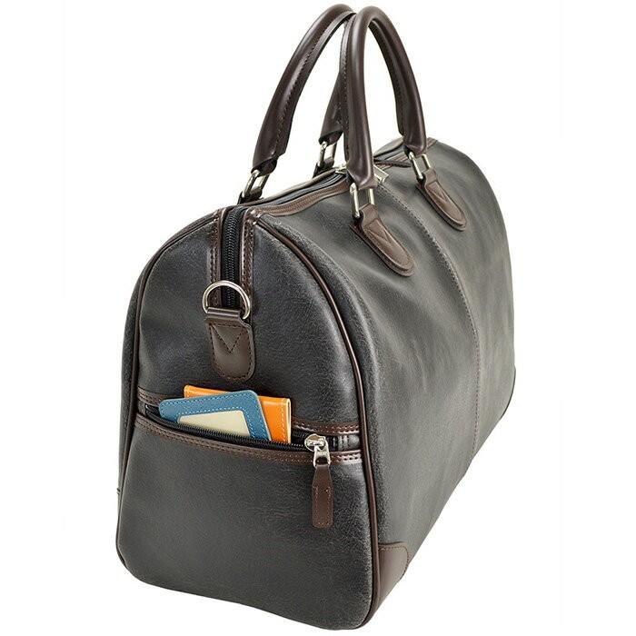 特典付き 日本製 豊岡 バッグ 43cm 白化合皮 国産 鞄 2WAY ショルダー ボストンバッグ (hi-10426-DS) 【沖縄県除き送料無料】 ギフト対応 メッセージカード無料 メンズ ボストン 大容量 大きめ 大きい 約20L 旅行 出張 帰省 父の日 黒 おしゃれ [ポイント10倍] agesugi_sfa 特典付き ボストン バッグ 43cm 日本製 豊岡 2WAY ショルダー 大容量