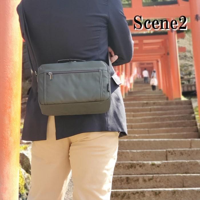 特典付き ショルダー バッグ メンズ 2室式 軽量 A5 鞄 無地 BLAZER