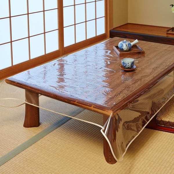 透明 テーブルカバー 120×150cm 机 傷 汚れ 防止 食べこぼし ビニール
