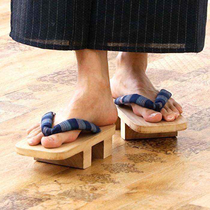 下駄 メンズ 桐 二枚歯 日本製 履物 和装 白木 竹春 みかも下駄 駒下駄