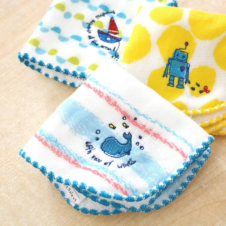 今治産 ミニハンカチ 6枚セット 16×16cm 小さめ かさばらない