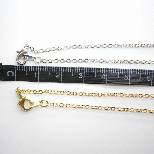 アクセサリーパーツ 44cm ネックチェーン ミドル 平あずき 韓国製 手芸