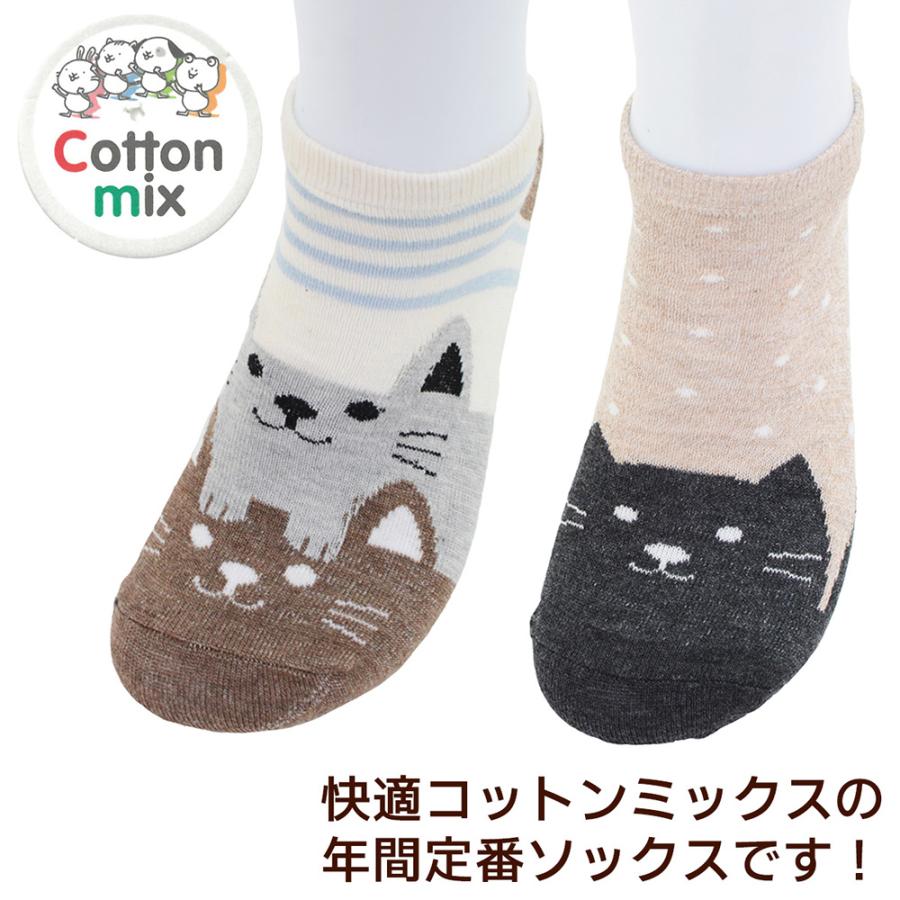 動物柄 ソックス 8足セット レディース ショート丈 23-25cm かわいい