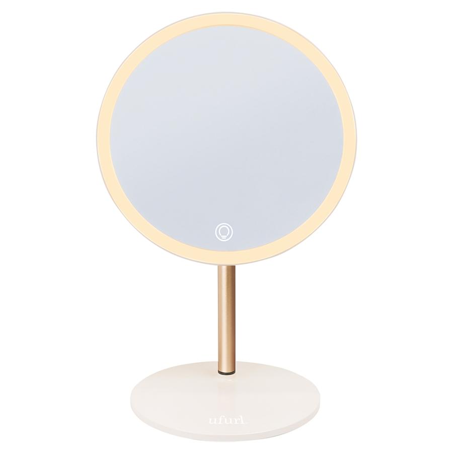 LED スタンドミラー LED3モード 白色 電球色 中間色 女優ミラー USB