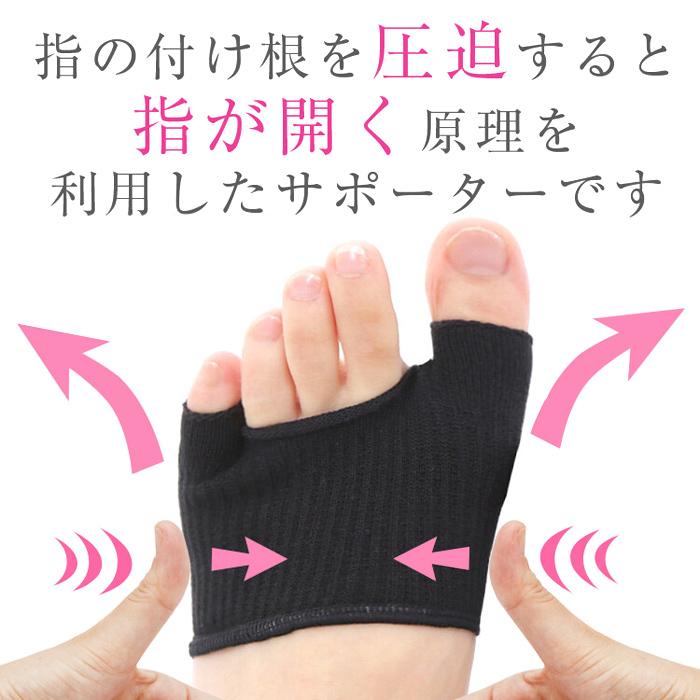 日本製 外反母趾 サポーター 靴下 内反小趾 ソックス 足指らくらく