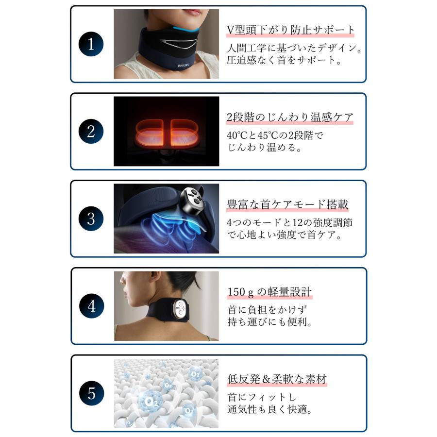 Philips（フィリップス） ネックサポーター マッサージ器 温感ケア 首