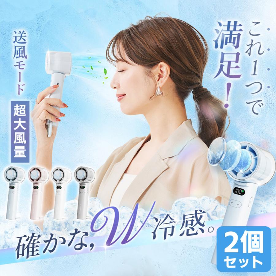 2個セット ハンディファン 冷却 2025 冷却プレート cicibella 手持ち