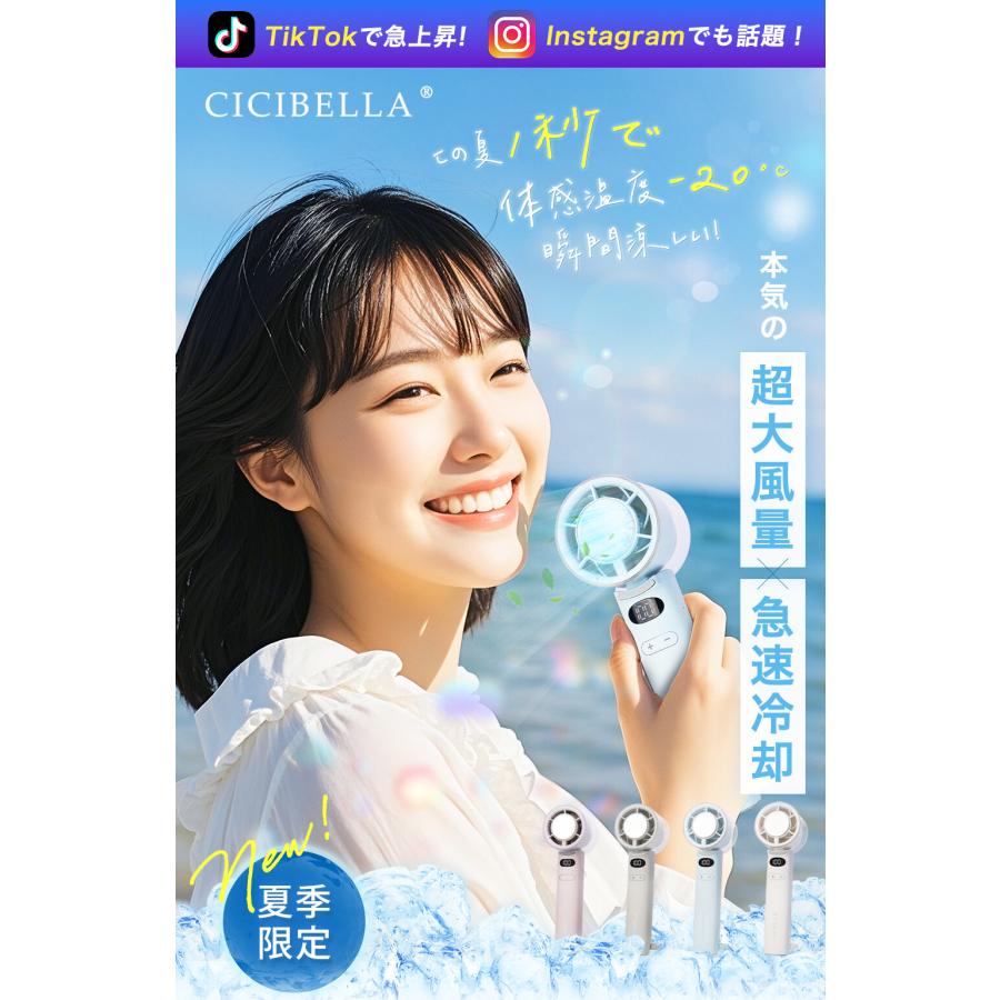 2個セット ハンディファン 冷却 2025 冷却プレート cicibella 手持ち