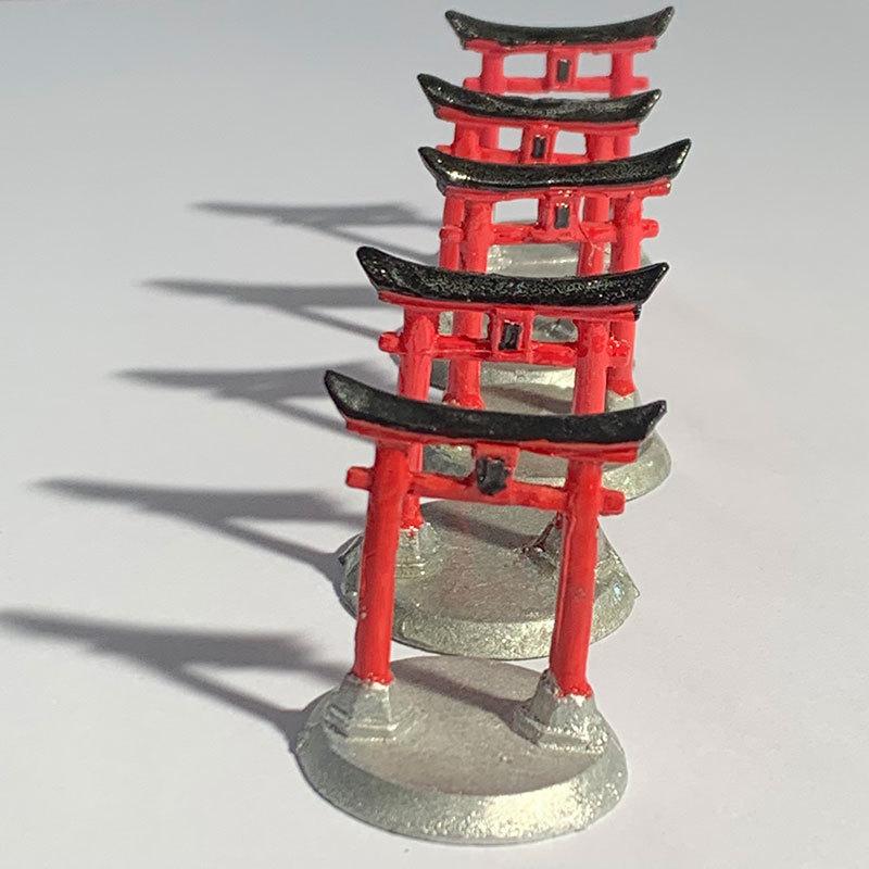 ミニチュア 鳥居 とりい 5個 セット 伏見稲荷 添配 盆景 苔テラリウム