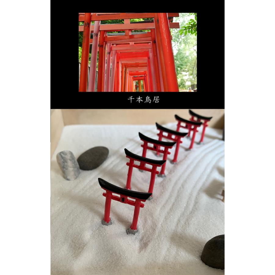 ミニチュア 鳥居 とりい 5個 セット 伏見稲荷 添配 盆景 苔テラリウム