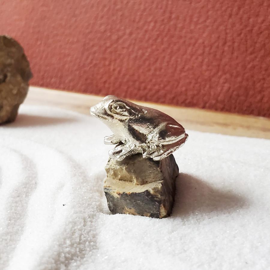 添配 錫製 すず ミニチュア 蛙 カエル かえる 置物 置き物 インテリア