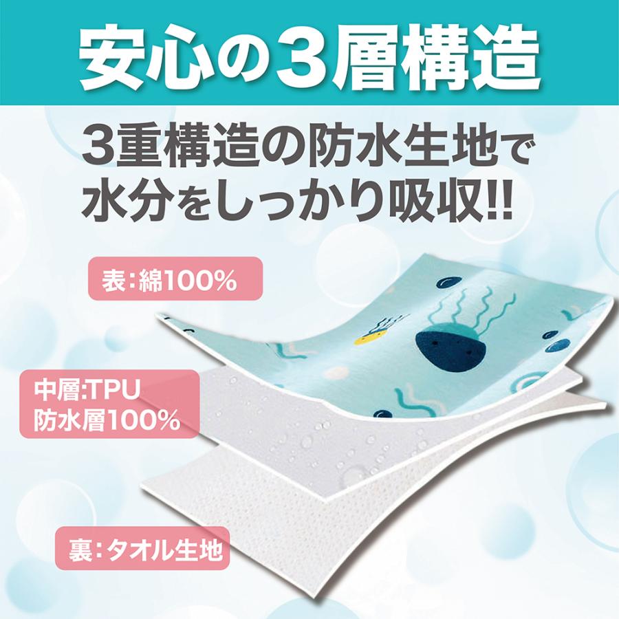 おねしょズボン おねしょパンツ 2枚セット 対策 おねしょケット ズボンタイプ 天然綿 100％ 防水｜midumadou｜08