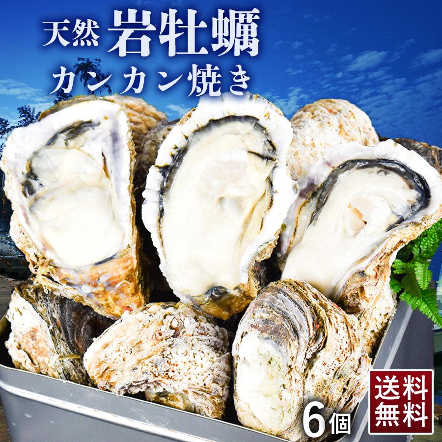 天然 岩牡蠣 カンカン焼き ６個 軍手 年間定番 付 かきナイフ