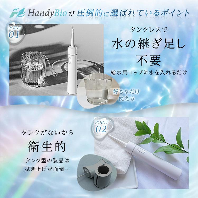 (10%OFFクーポン有) 口腔洗浄器 歯垢除去 ジェットウォッシャー タンクレス (現役歯科医師監修) 歯間洗浄機 コンパクト 口内洗浄機 HandyBio 第3世代 |  | 13