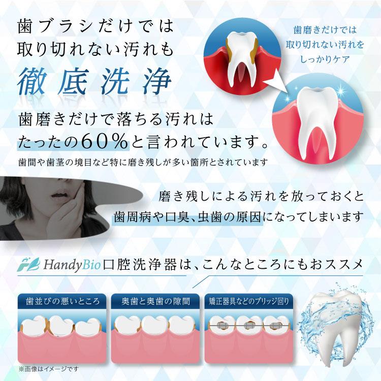 (10%OFFクーポン有) 口腔洗浄器 歯垢除去 ジェットウォッシャー タンクレス (現役歯科医師監修) 歯間洗浄機 コンパクト 口内洗浄機 HandyBio 第3世代 |  | 08