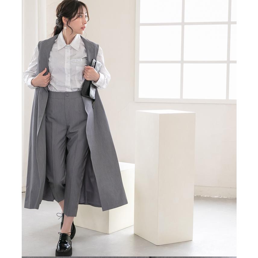 miele grande ミエーレ グランデ サイド サテン センタープレス パンツ 