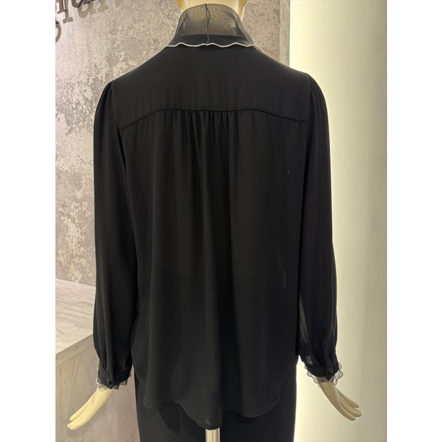 未使用 ミエーレ グランデ レース　ブラウス　オーガンジー　透け感　姫袖 未使用 ミエーレ グランデ レース ブラウス オーガンジー 透け感