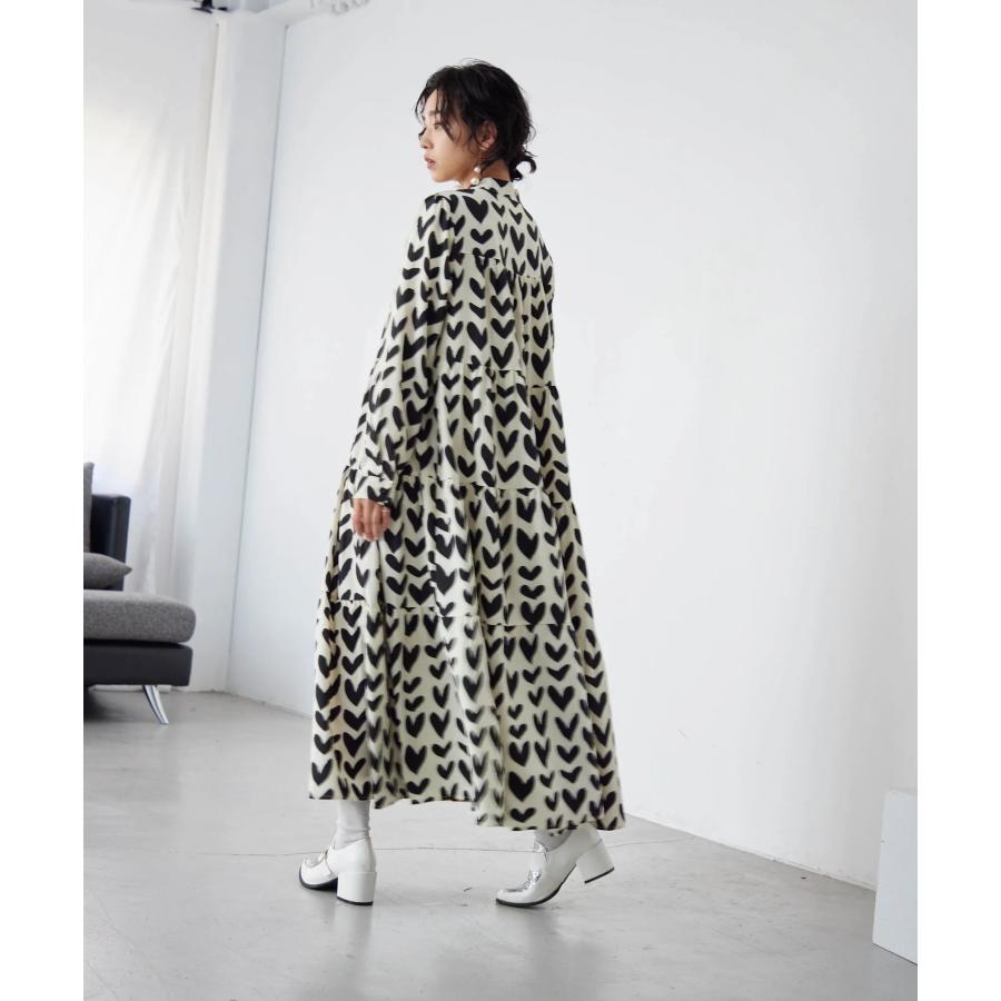 miele grande ミエーレグランデ miele grande ミエーレ グランデ ハート プリント ティアード