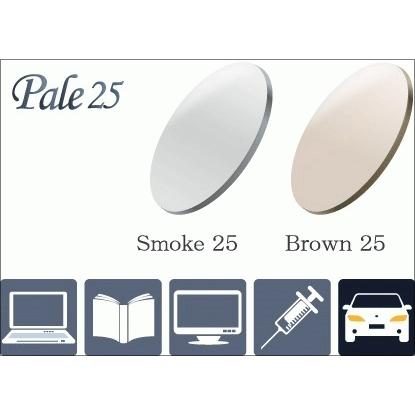 ペイル1.60偏光レンズ スモーク25%/ブラウン25%（薄型）2枚1組