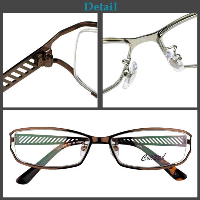 メガネ 度付き 度なし おしゃれ 乱視対応 サングラス 眼鏡 フレーム 横ナイロール CROSS X/CX2045 :cx2045:ピッキーズアイ -  通販 - Yahoo!ショッピング