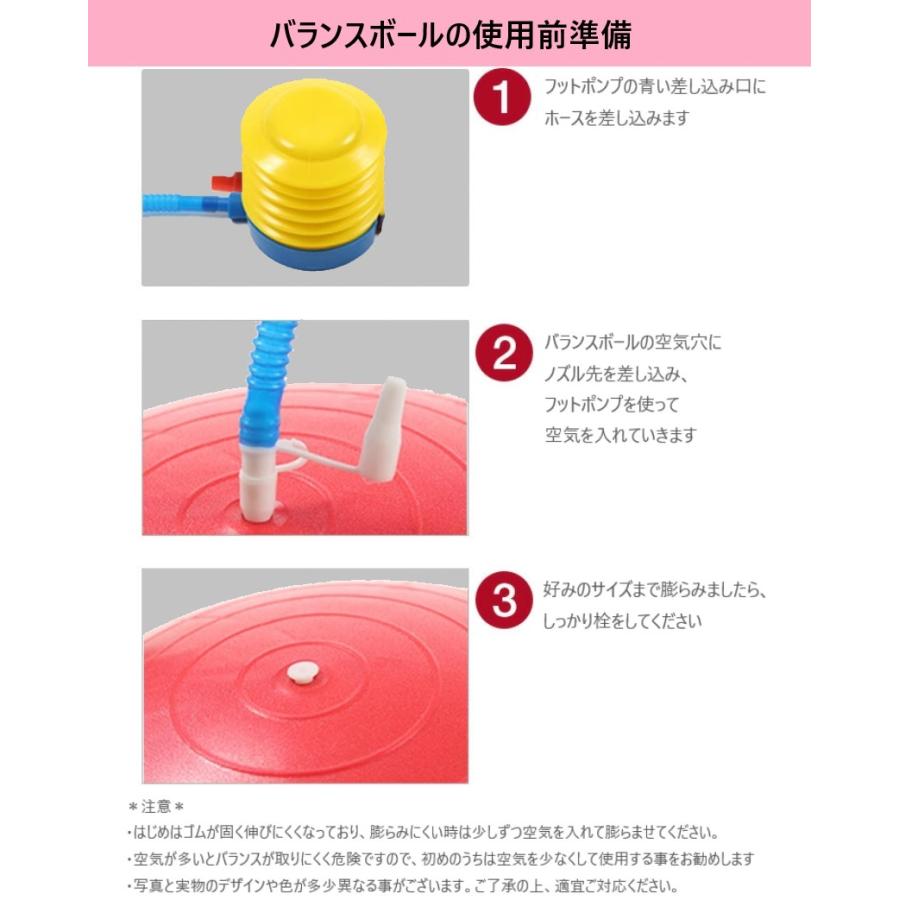 バランスボール 65cm フットポンプ付き 男女兼用 厚い 滑り止め