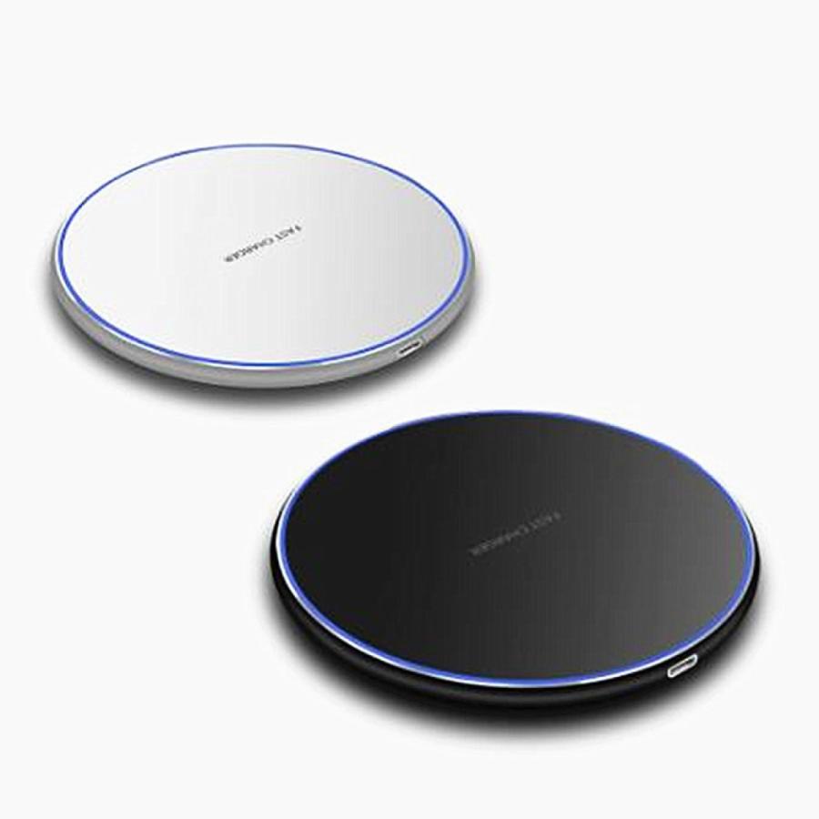ワイヤレス充電器 急速 最大10W出力 置くだけ充電 Qi対応の iphone