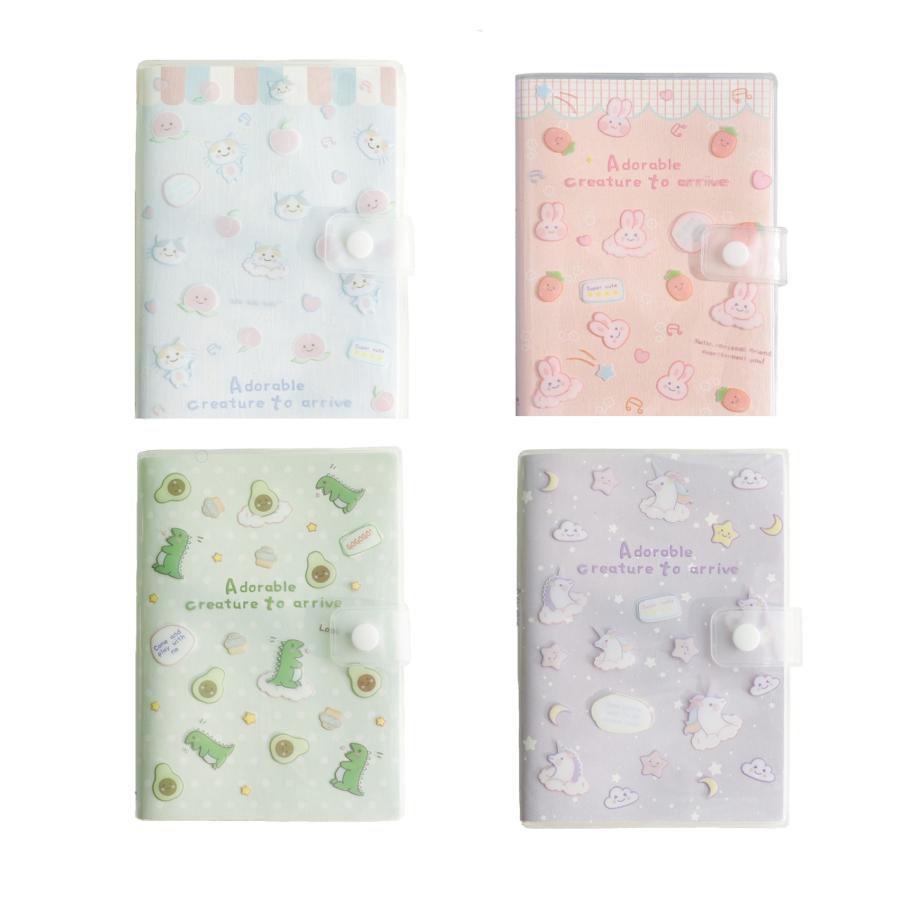 Mies' かわいい スナップ ボタン EVA カバー A6 ノート 可愛い メモ帳