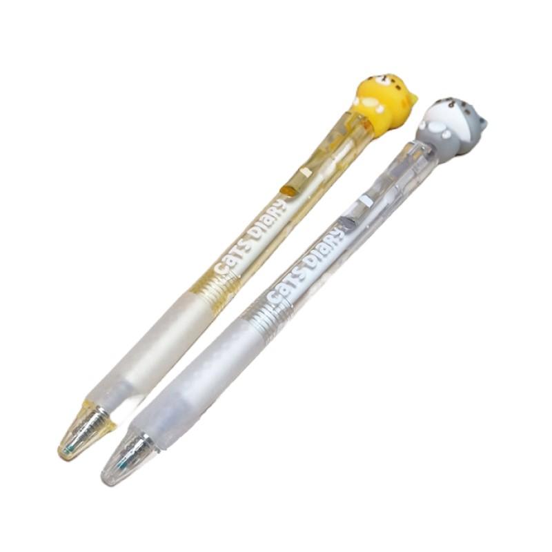 Mies' かわいい 猫 ネコ ペン ボールペン ジェルボールペン 0.5mm 細線