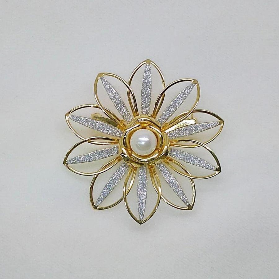 真珠のブローチ 十弁の花 プレゼント 贈り物 パール 本真珠 スカーフ留め ショール留め マフラー留め 記念日 誕生日 B 02 三重相互パール Yahoo 店 通販 Yahoo ショッピング