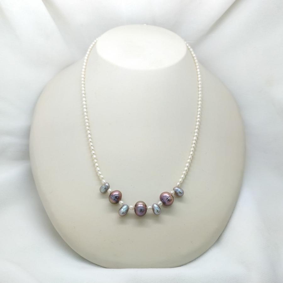 淡水パール ネックレス ブルー バイオレット 淡水真珠 バロック 黒真珠 紫 ギフト 誕生日 プレゼント ホワイトデー 普段使い 入学祝い 入社祝い N 01 三重相互パール Yahoo 店 通販 Yahoo ショッピング