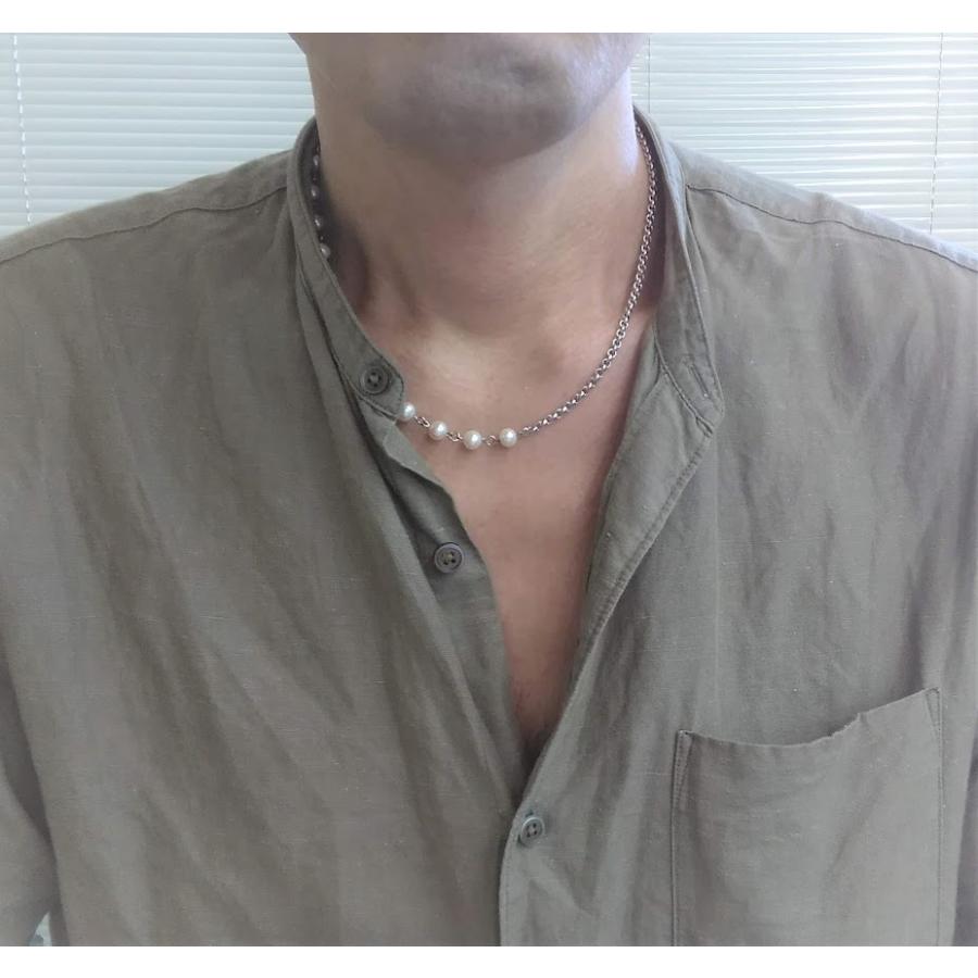 真珠 シンプルネックレス シルバー パールネックレス レディース スワロフスキーパールネックレス