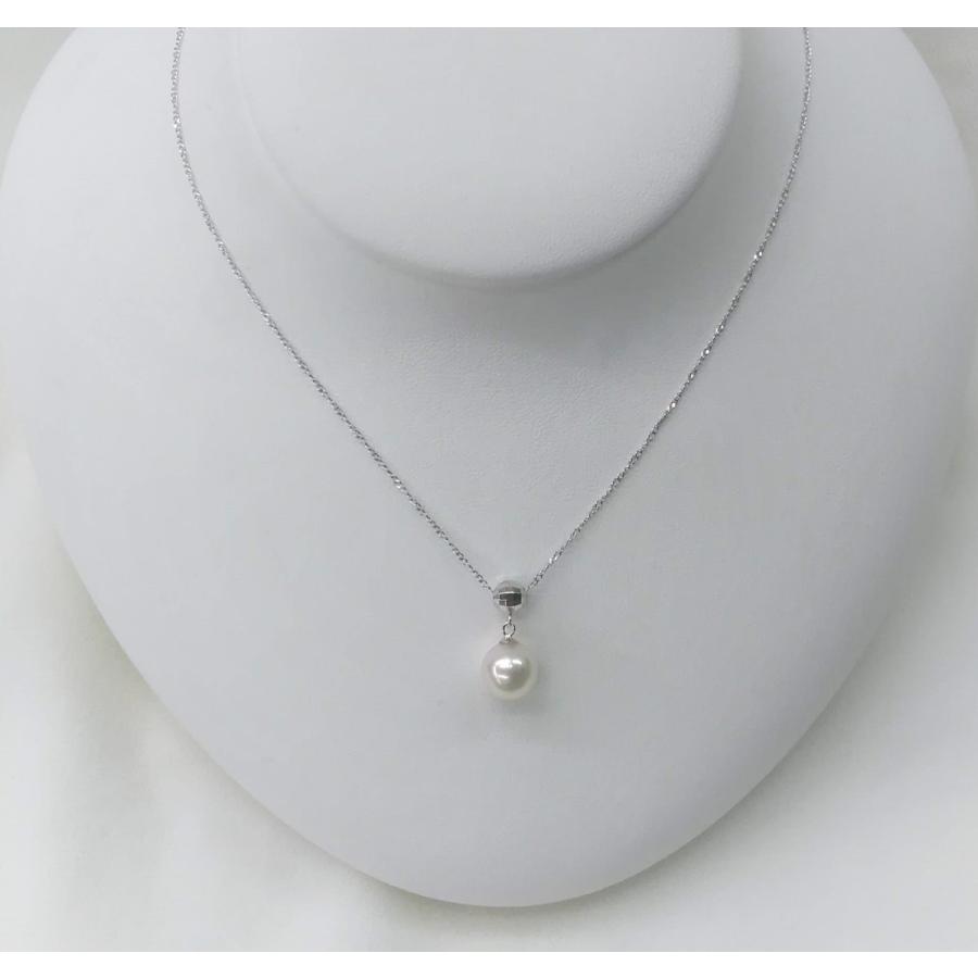 真珠のペンダント（8.3mm）シルバー ミラーボール ちょっと差がつく