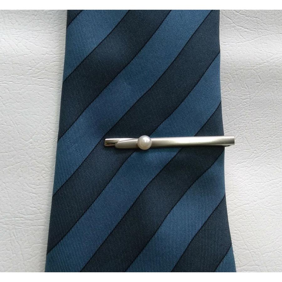 再入荷】真珠のネクタイピン（シンプル 6mm） タイ止め 入社式 新社会