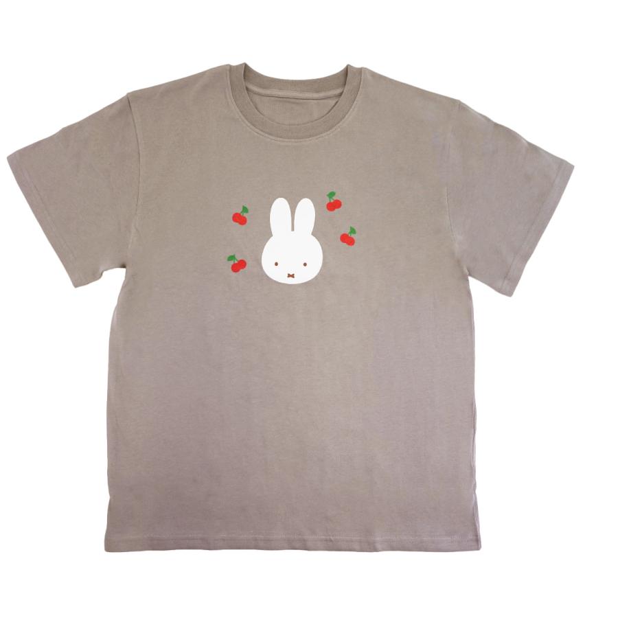 ミッフィースタイル限定　Tシャツ　さくらんぼ　グレー