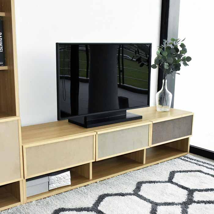 開梱設置 TVボード 幅165cm カルペア 165 NA ナチュラル 日本製 完成品 北欧 テレビ台 テレビボード ローボード リビング収納 おしゃれ｜mifuji｜02