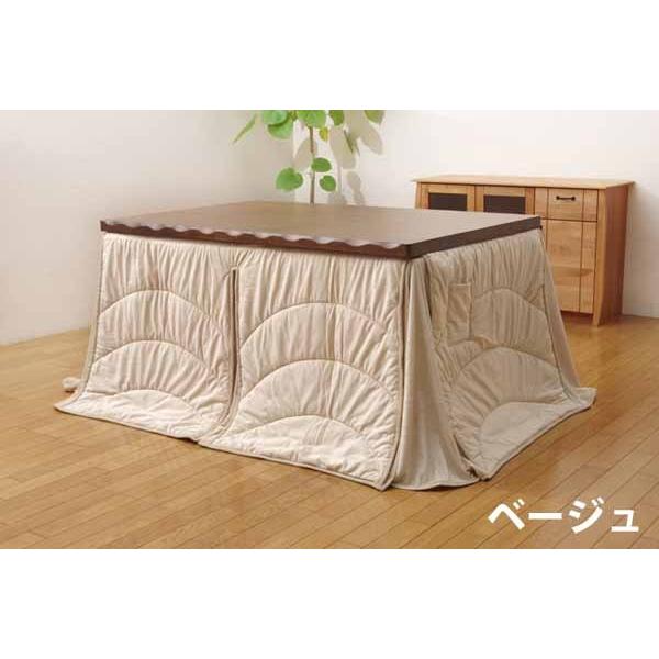 ハイタイプ用 ダイニング用 薄掛けこたつ布団 長方形 約225×250cm シンプル おしゃれ コンパクト 省スペース 短毛マイクロファイバー フィーラH_6