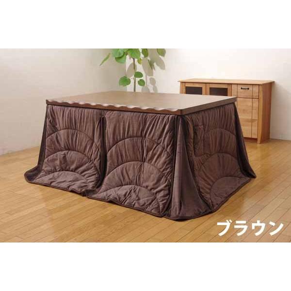 ハイタイプ用 ダイニング用 薄掛けこたつ布団 長方形 約225×250cm シンプル おしゃれ コンパクト 省スペース 短毛マイクロファイバー フィーラH_8