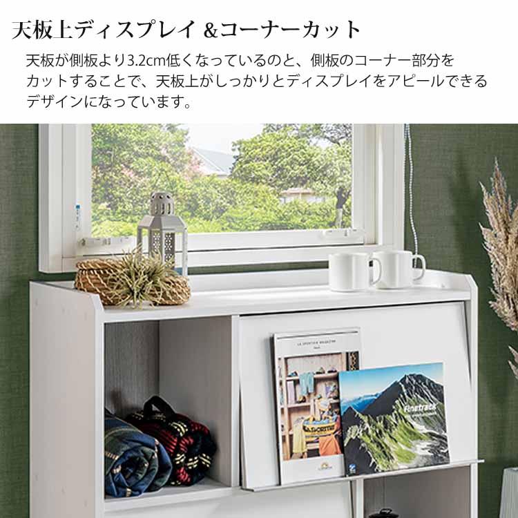 フラップ扉収納 日本製 国産 ALE エール 1260 幅60cm 収納ラック ディスプレイラック シェルフ ALE-1260 ミドルタイプ リビング収納 寝室収納 書斎収納の画像