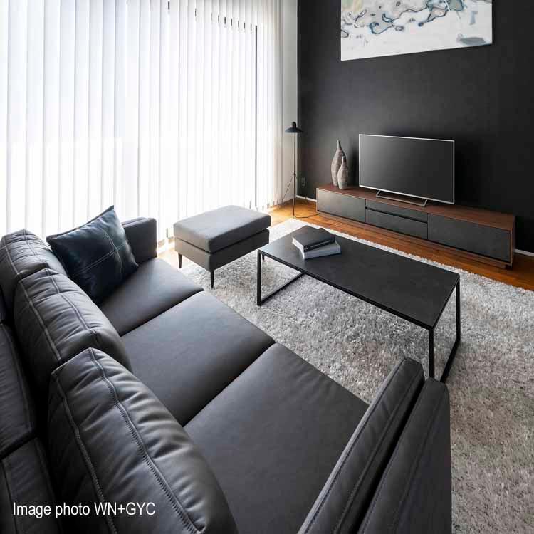 MKマエダ　ルーバーデザイン　幅150cm テレビボード MKマエダ家具 テレビボード 幅150cm セラミック MKマエダ ダヴァンティ