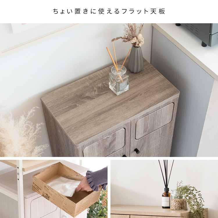 ゴミ箱 木製ダブルプッシュダストボックス スタイリッシュ 2連タイプ
